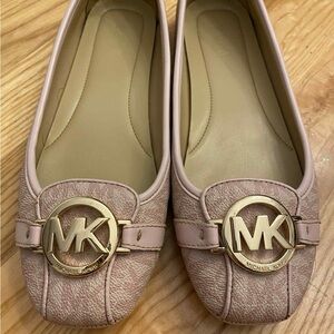 Michael Kors Pink Flats with Logo Medallion